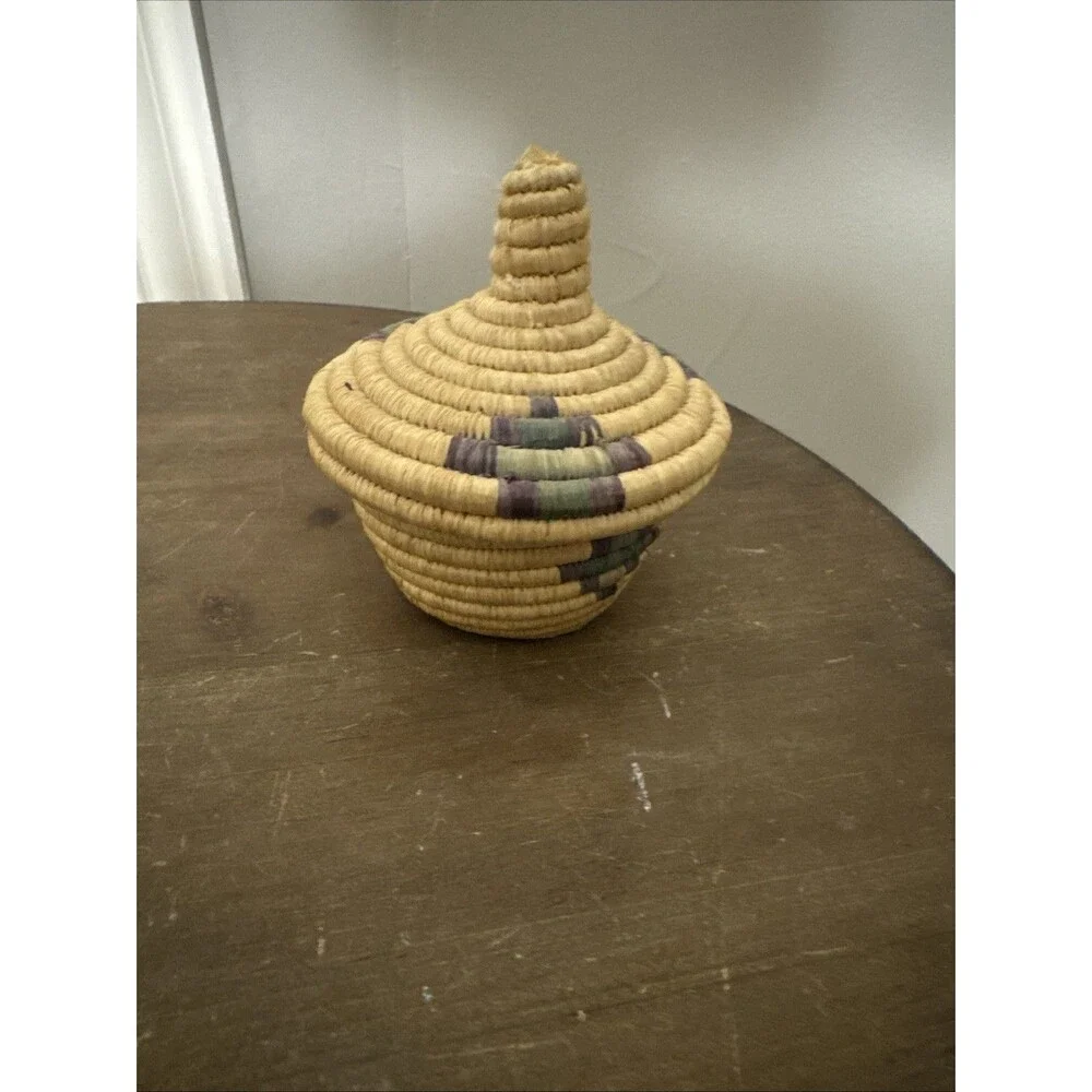 Ethiopian Woven Lidded Basket